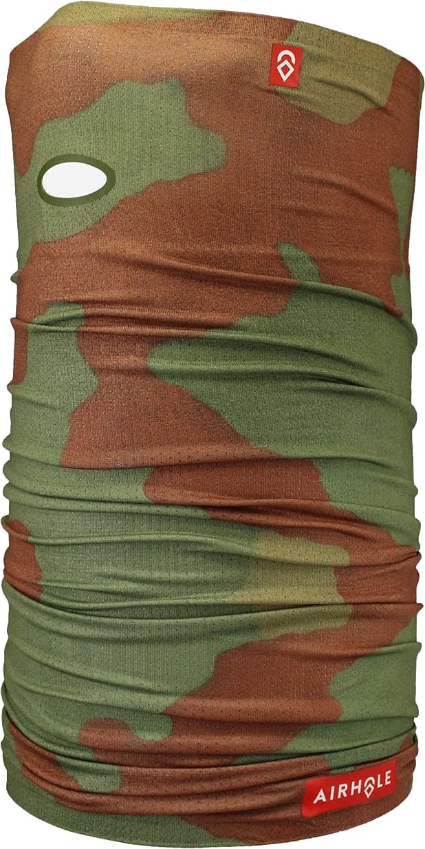 Airhole Airtube tube scarf in green and brown camouflage