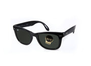 Ray-Ban RB4105 Folding Wayfarer Sunglasses - Black / Green Classic G-15 / Medium (2100000354672) - 2100000354672