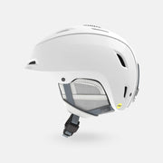 Giro Stellar snow helmet, white shell with gray chin guard and vents