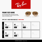 Ray-Ban Aviator RB3675 Sunglasses - Gold/Clear Gradient Brown / 58 mm - 8056597432153 - Additional Image 4