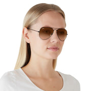 Ray-Ban Aviator RB3025 Sunglasses Batch 2 - Black/Clear Gradient Brown / 58 mm - 8056597855785 - Additional Image 4