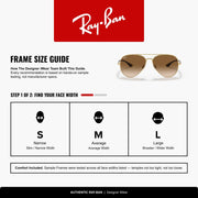 Ray-Ban Aviator RB3675 Sunglasses - Gold/Clear Gradient Brown / 58 mm - 8056597432153 - Additional Image 3