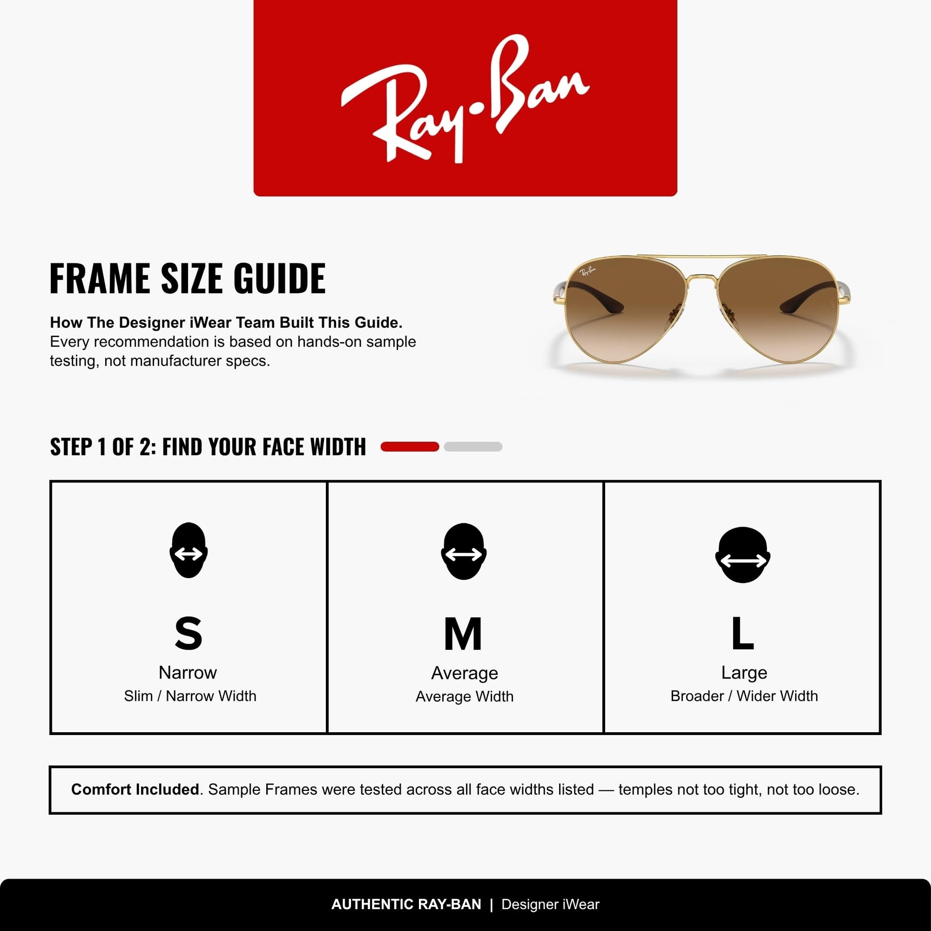 Ray-Ban Aviator RB3675 Sunglasses - Gold/Clear Gradient Brown / 58 mm - 8056597432153 - Additional Image 3