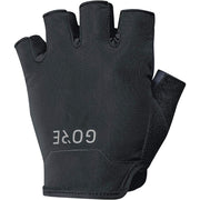 Short finger cycling gloves, black with velcro wrist closure and GORE lettering