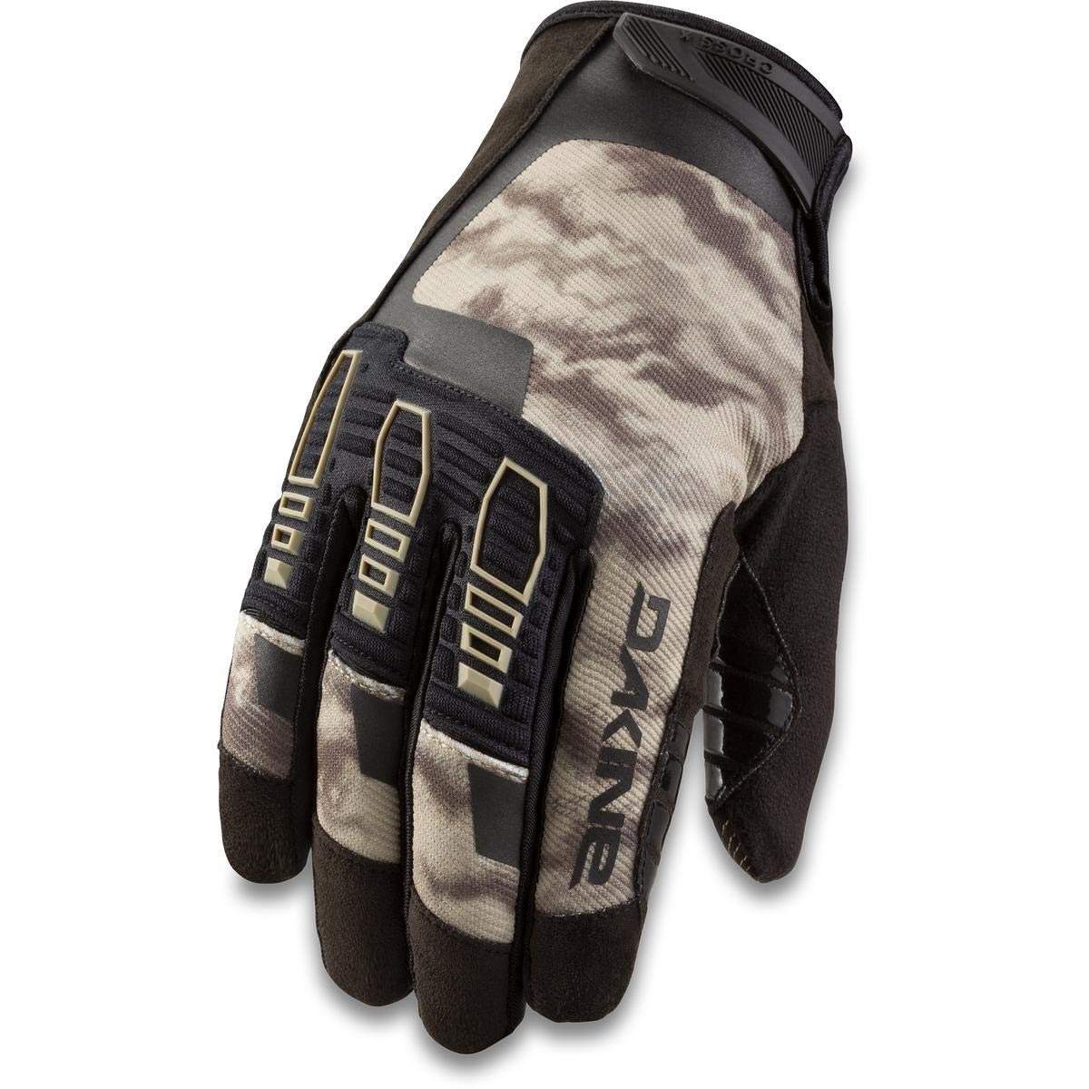 Dakine Cross-X cycling gloves with camo fabric and black padded palm