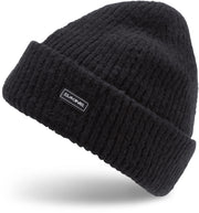 Black knit beanie with Dakine logo label at cuff