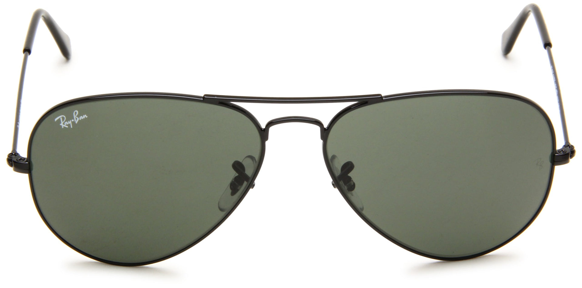 Ray-Ban Aviator RB3025 Sunglasses - Glossy Black/Grey Green / 58 mm - 805289628231 - Additional Image 1