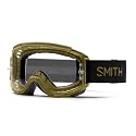 Smith Squad snow goggles, olive frame with side view and SMITH strap