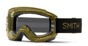 Smith Squad snow goggles with olive frame and dark gray lens