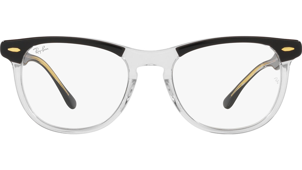 Ray-Ban RB2398 Eagleeye sunglasses with clear lenses and translucent frame, black temples
