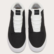 Banks high-top canvas sneakers, black uppers with white laces and padded collar