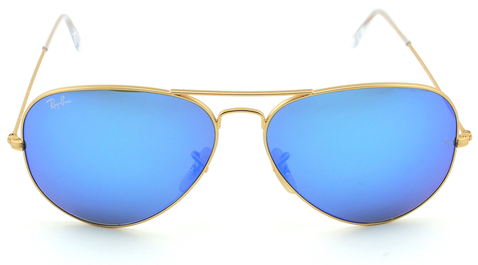 Ray-Ban Aviator RB3025 Sunglasses - Matte Gold Frame/Crystal Green Mirror Blue Lens 112/17 / Medium - 8053672000498 - Additional Image 2
