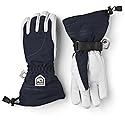 Hestra women’s heli-ski gloves in navy and offwhite, with wrist strap and loop details
