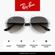 Ray-Ban Aviator RB4376 Sunglasses - Transparent / Grey Gradient / Large - 8056597626590 - Additional Image 2