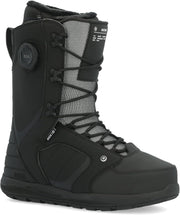 Men's black snowboard boots with BOA dial, lace-up design and padded ankle collar