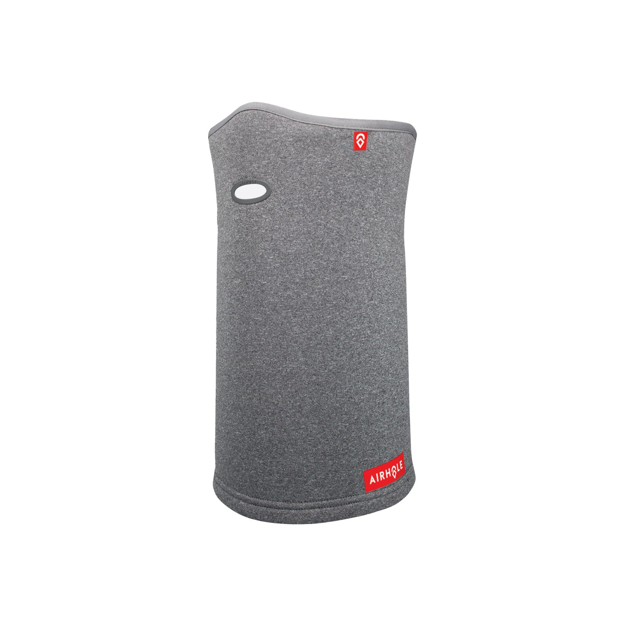 Airhole Airtube Ergo neck warmer, heather grey with oval vent opening