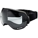 Dragon Alliance sport snow goggles with dark lens and black strap, three-quarter view