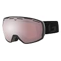Bolle Laika snow goggles with black strap and frame, rose-tinted lens