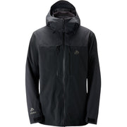 Jones men’s black mountain parka jacket with hood and front zip
