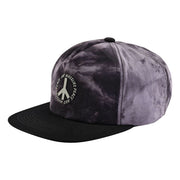 Charcoal tie-dye snapback cap with Troy Lee Designs logo patch