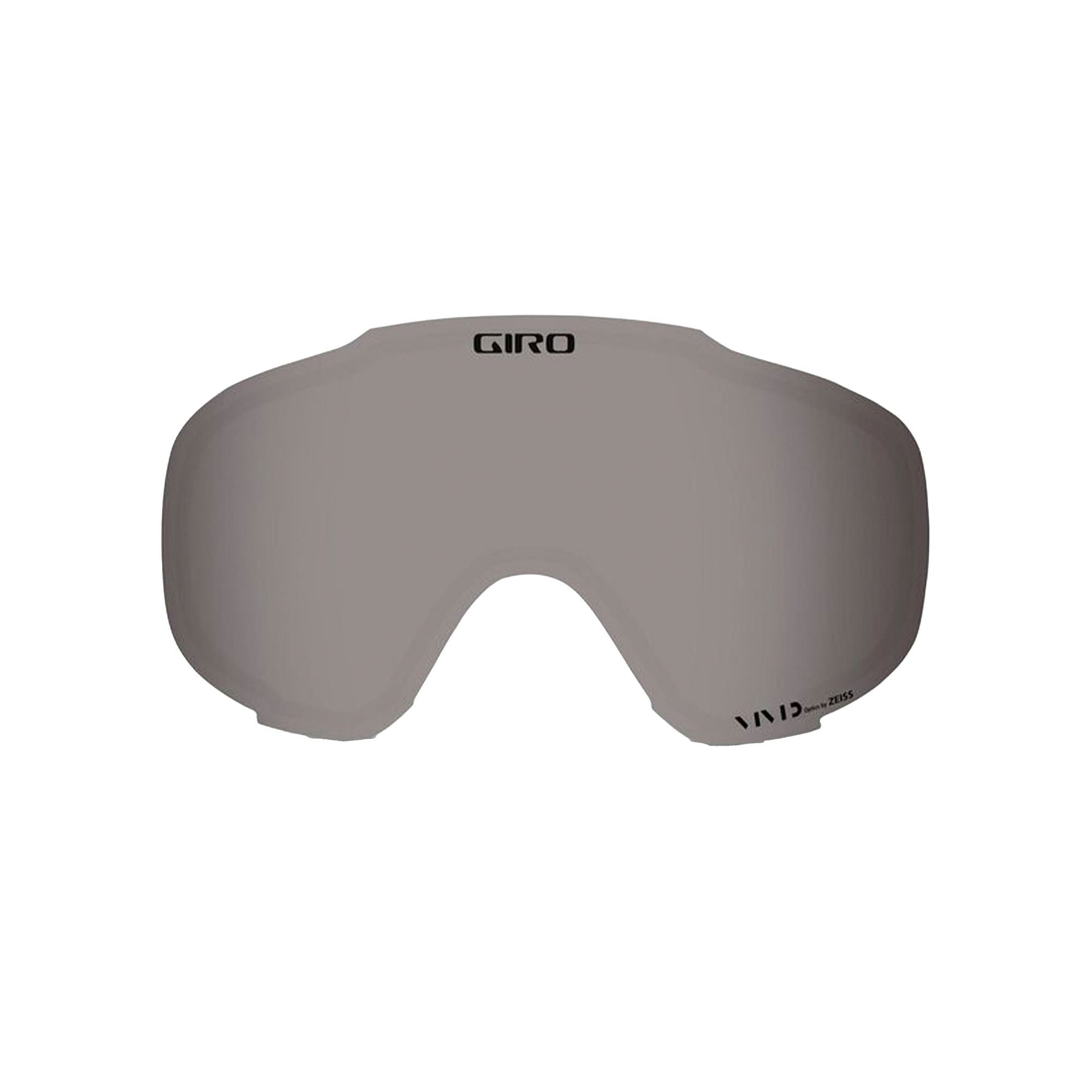 Giro replacement goggle lens, gray smoke tinted with curved wrap shape