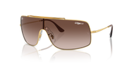 Ray-Ban Wings III sunglasses with gold frame and gradient brown lenses