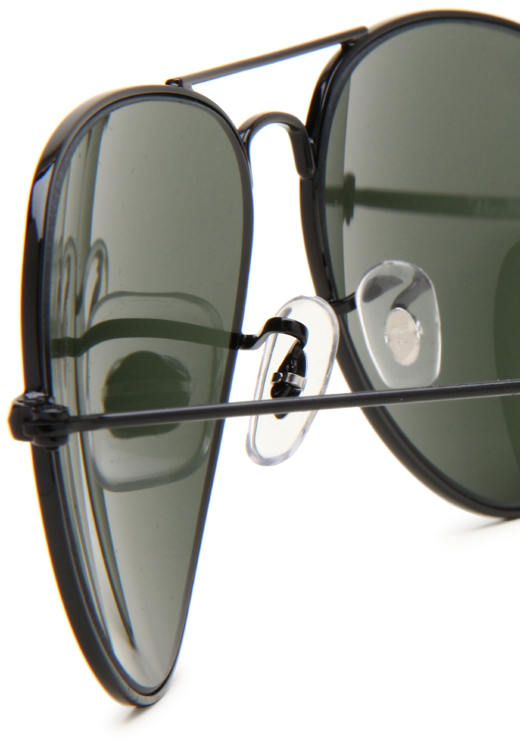Ray-Ban Aviator RB3025 Sunglasses - Glossy Black/Grey Green / 58 mm - 805289628231 - Additional Image 3
