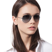 Ray-Ban Aviator RB3025 Sunglasses Batch 3 - Gunmetal/Polarized Blue Gradient Grey / 62 mm - X002WP074V - Additional Image 5