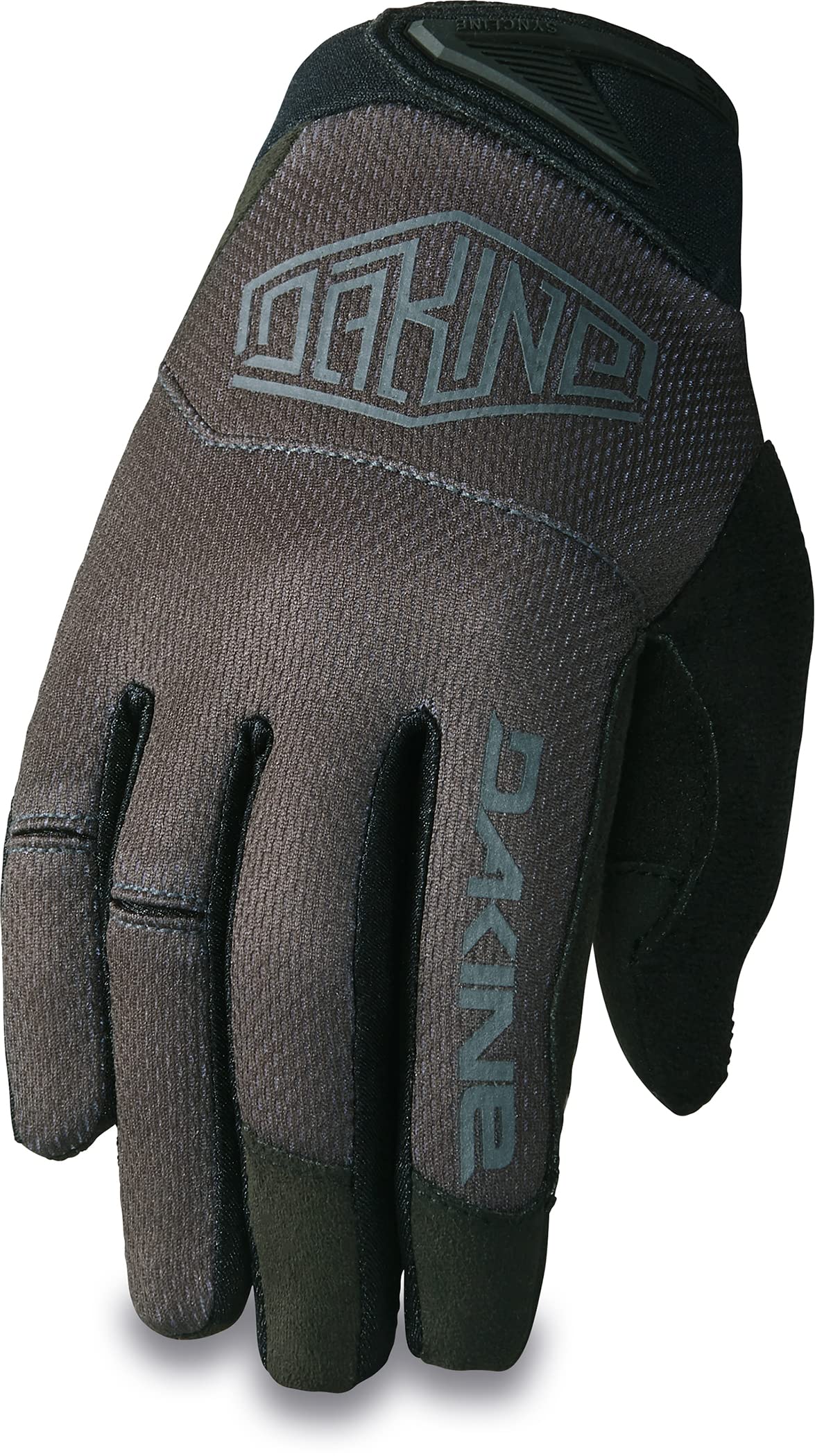 Black gel cycling gloves with dark gray mesh and ORUVWE logo