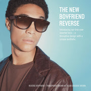 Ray-Ban Boyfriend Reverse RBR0501S Sunglasses - Transparent Caramel Brown/Dark Grey Mirrored Turquoise / 56 mm (X003UYDDXZ) - X003UYDDXZ - Additional Image 1