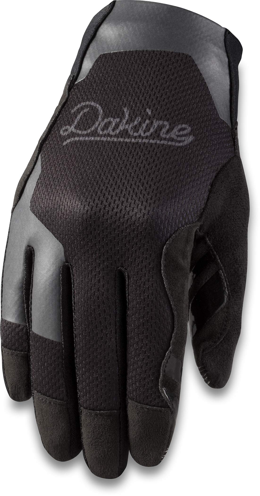 Black cycling gloves with textured palm and padded fingers