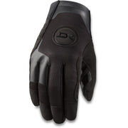 Dakine Covert bike glove for men, black with tan logo and protective knuckle panel