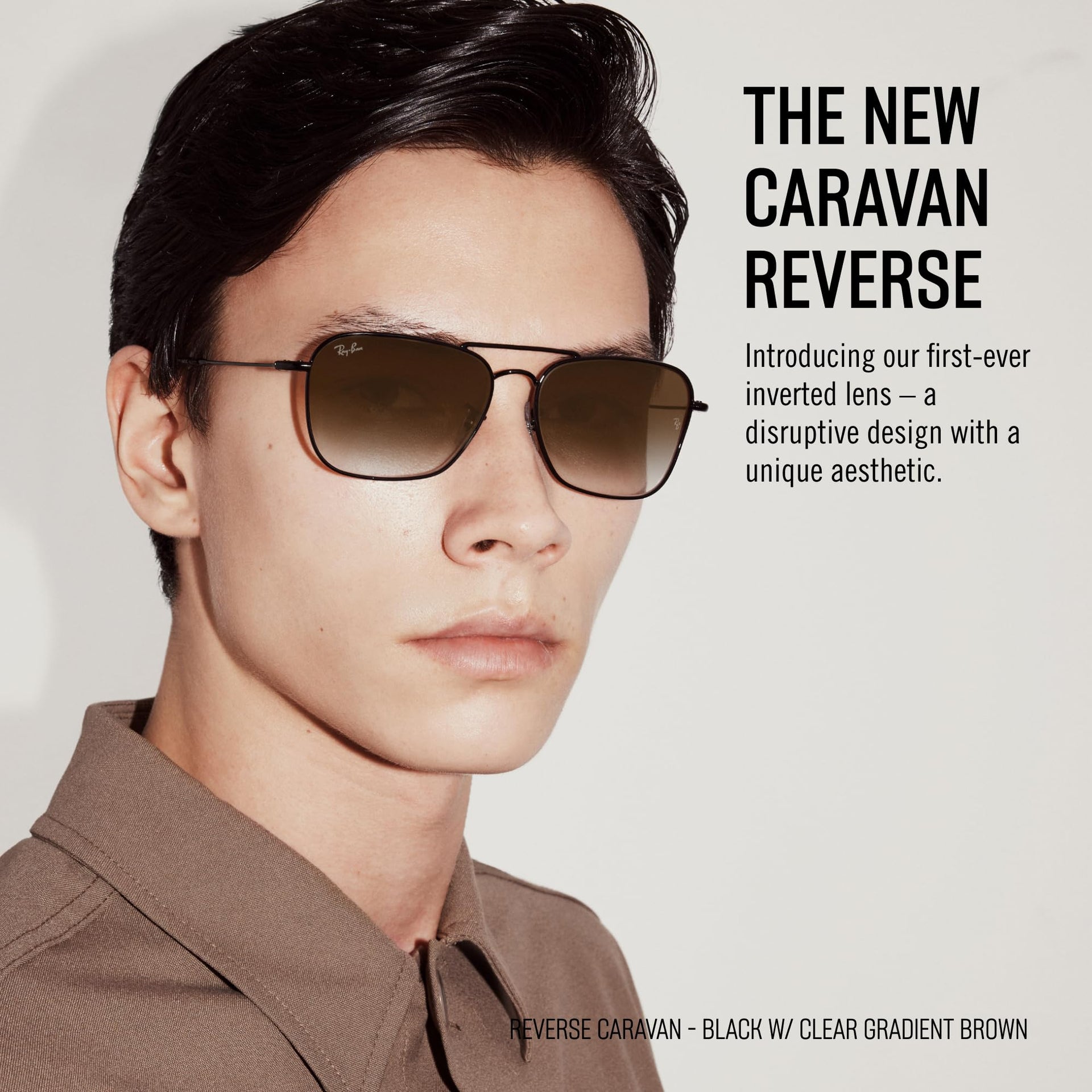 Ray-Ban Caravan Reverse RBR0102S Sunglasses - Gold/Dark Green / 58 mm - X003UYKKX1 - Additional Image 1