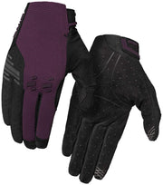 Giro Havoc W women's mountain cycling gloves, purple and black with padded knuckles