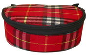 Suncloud Polarized Optics UV Protection Plaid Ziptop Sunglass Case - red - Red