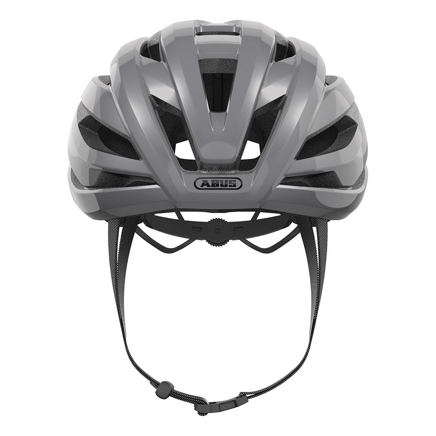 ABUS StormChaser bike helmet, race grey with front vents and adjustable chin strap