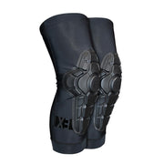 2X-large knee guards in dark Triple Black with molded protective armor panels