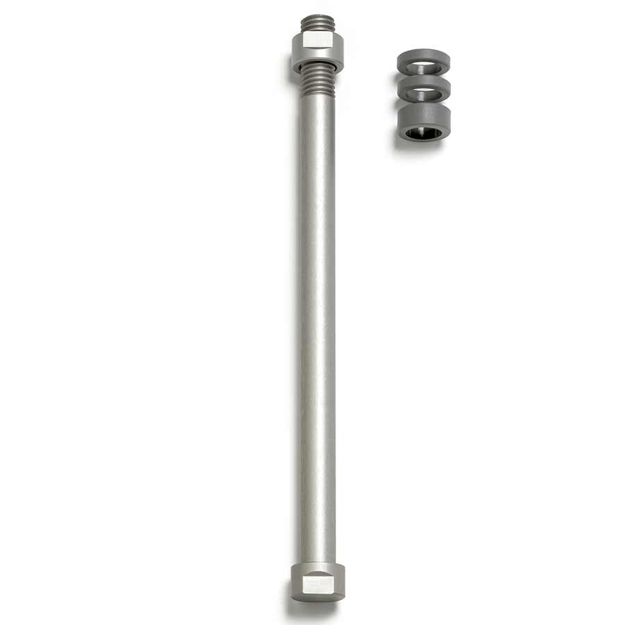 Garmin Tacx thru-axle, M12x1.5 x 162.5mm metal axle bolt with spacers