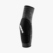 Grey heather elbow guard sleeve with black padded panels and logo