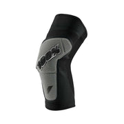 Black/grey knee guard with 100% logo and molded padding
