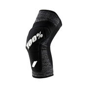 Black/heather grey knee guard with 100% logo and elastic strap