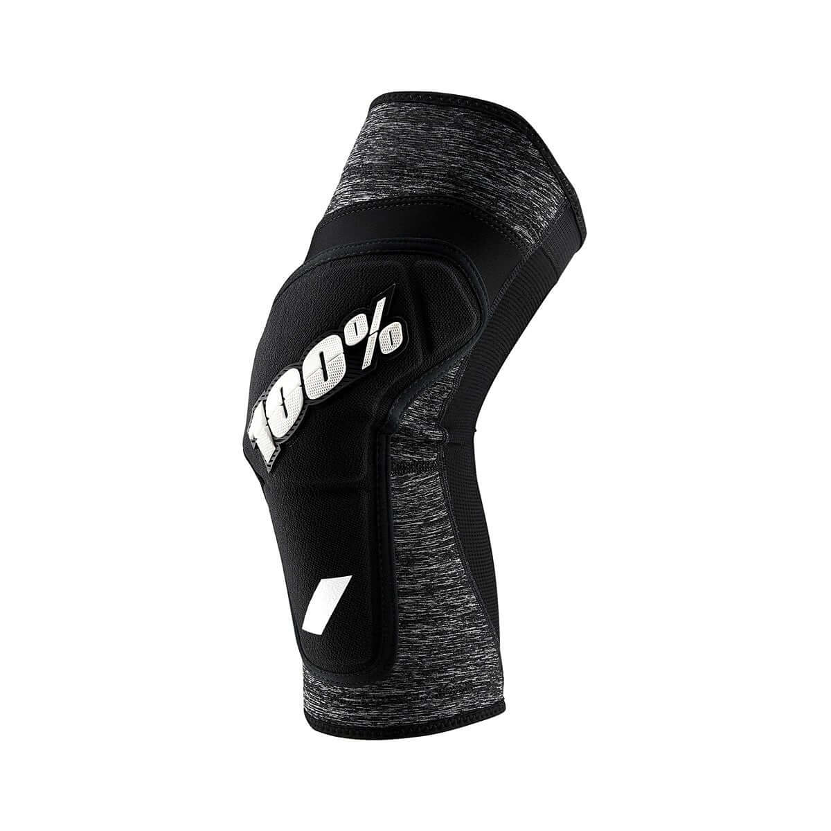 Black/heather grey knee guard with 100% logo and elastic strap