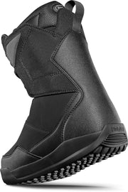 Men's black snowboard BOA boots, side panels, adjustable ankle strap