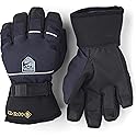 Navy kids waterproof gloves with padded knuckles and hook-and-loop wrist strap