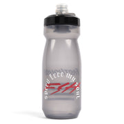 Fasthouse Menace water bottle in smoke gray with black cap and lightning graphic