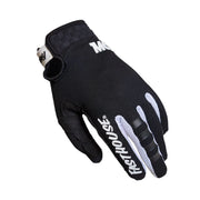 Fasthouse youth A/C Elrod Air gloves, black with white MC marking and white palm stripes