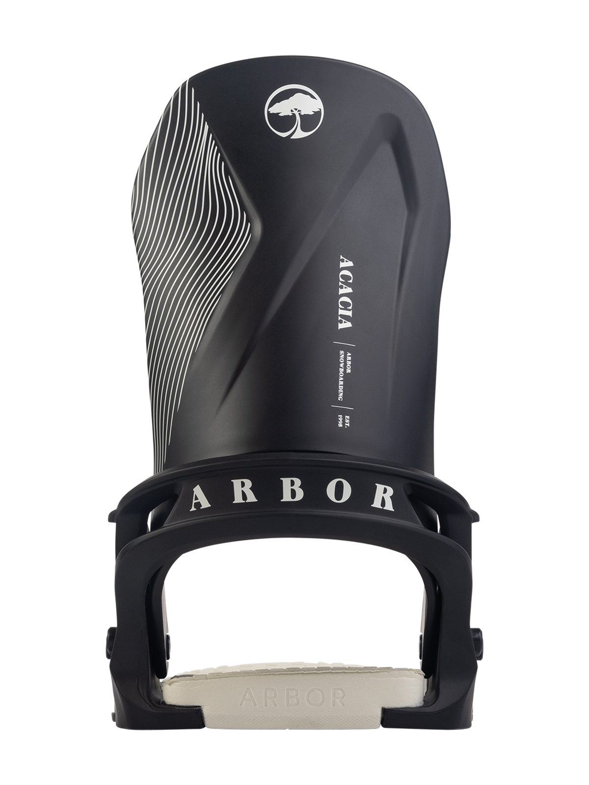 Arbor Acacia Snowboard Bindings – Black/Marshmallow — Acacia Binding