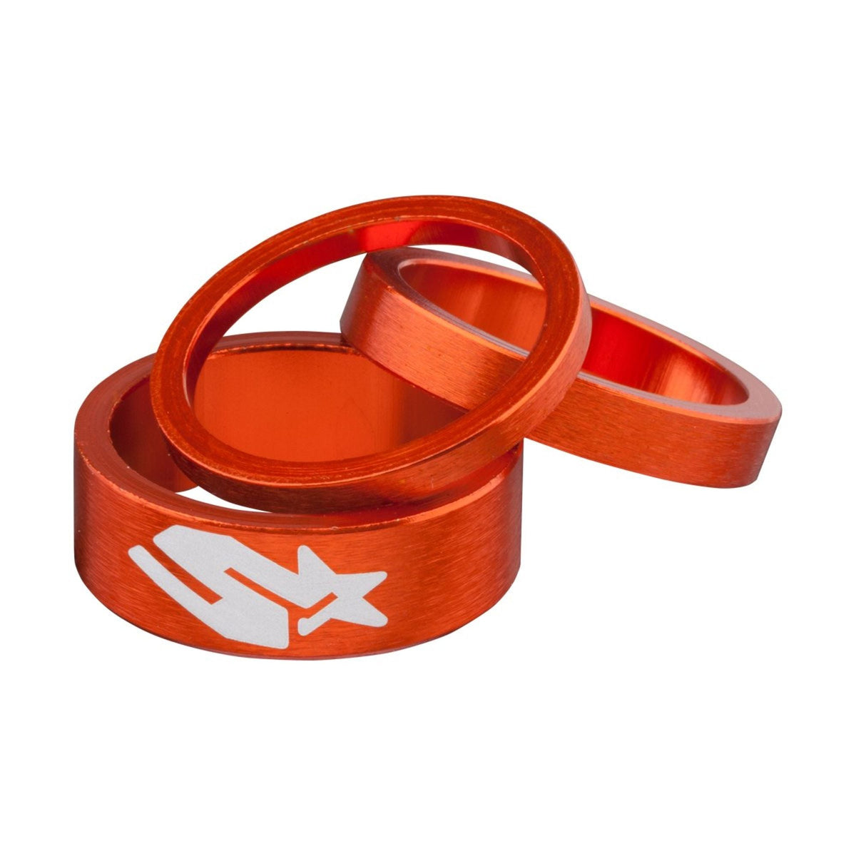 Orange metal spacer rings kit, 3/6/12mm set