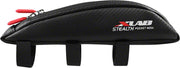 XLAB Stealth Pocket 400c frame bag in black carbon, with top zipper and three mounting straps
