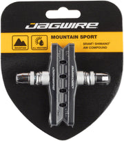 Mountain Sport brake pads with threaded posts, black/silver metal
